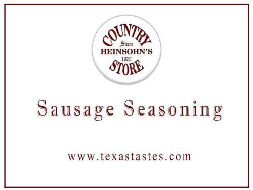 sausage seasoning