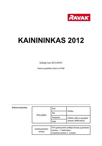 KainininKas 2012 - Ravak