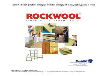 Cenik Rockwool - gradbene izolacije za brezhibno ... - Ravago