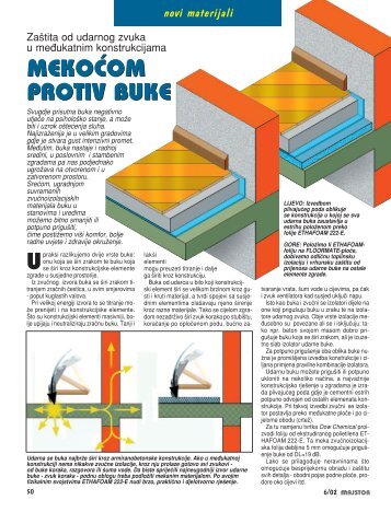 Ethafoam - zaštita od udarnog zvuka u međukatnim konstrukcijama