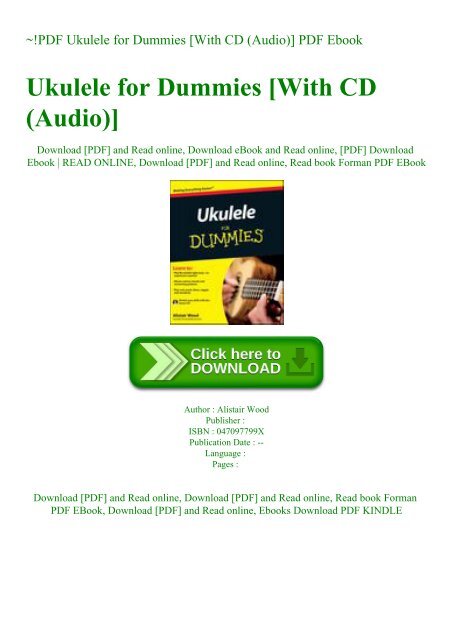 PDF Ukulele for Dummies [With CD (Audio)] PDF Ebook