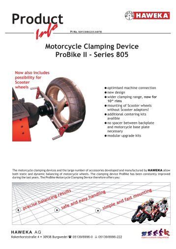 Motorcycle Clamping Device ProBike II - haweka.com