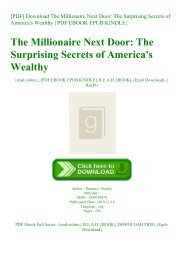 F R E E D O W N L O A D R E A D Millionaire Next Door The Surprising Secrets Of America 039 S Weal