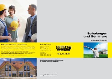 Schulungen und Seminare - Gebhardt Bauzentrum