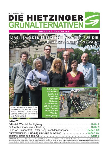 “Der rote Faden” im September 2010 - Die Grünen Hietzing