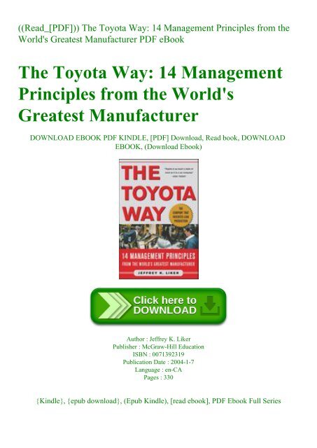 The toyota way 14 management principles pdf download full The toyota way 14 management principles pdf download full