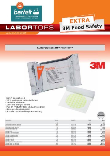 Labortops Q2/2019 Extra 3 M Food Safety