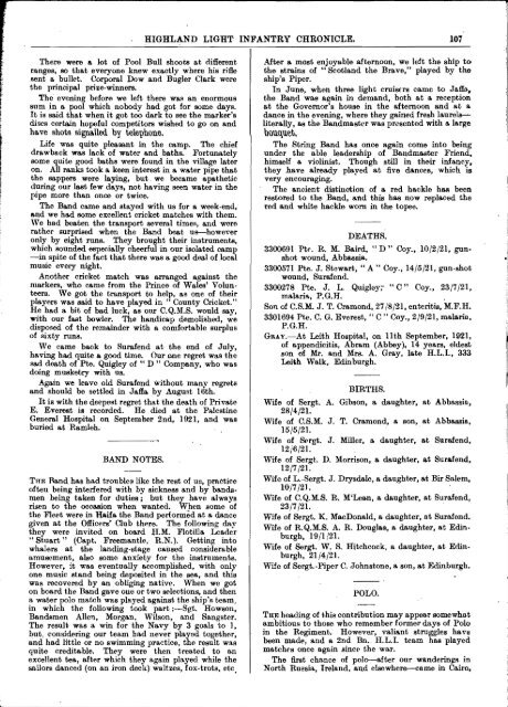 HLI Chronicle 1921 - The Royal Highland Fusiliers