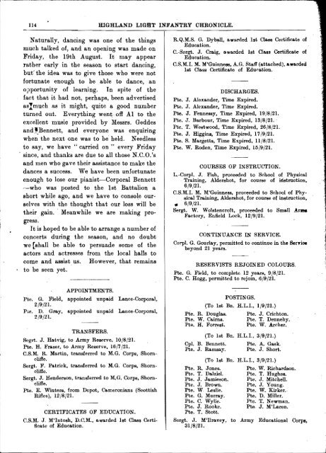 HLI Chronicle 1921 - The Royal Highland Fusiliers