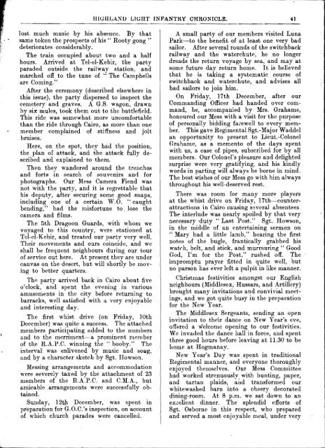 HLI Chronicle 1921 - The Royal Highland Fusiliers