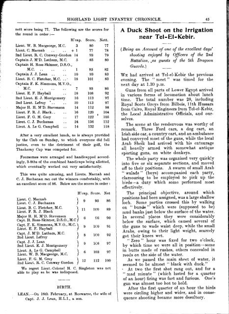 HLI Chronicle 1921 - The Royal Highland Fusiliers