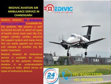 Gate Eminent Medivic Aviation Air Ambulance service in Chandigarh and Coimbatore