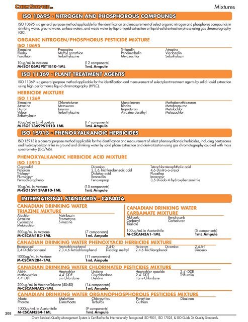 Chem Service Pesticide Catalogue 2019 Update