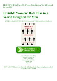 [PDF] Download Invisible Women: Data Bias in a World Designed for Men READ
