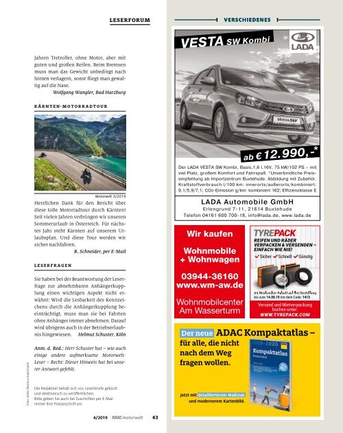 ADAC Motorwelt April 2019