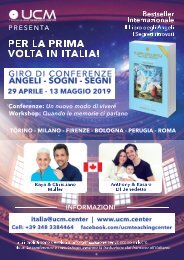 Per la prima volta in Italia: Giro di conferenze: Angeli - Sogni - Segni  