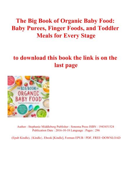 the big book of organic baby food