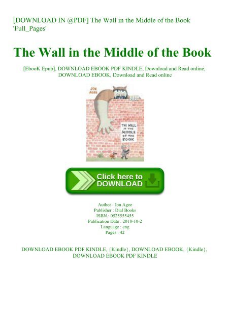 Download In Pdf The Wall In The Middle Of The Book 039 Full Pages 039