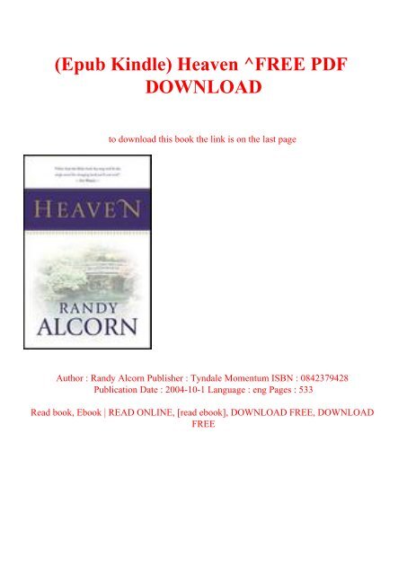 Epub Kindle Heaven Free Pdf Download