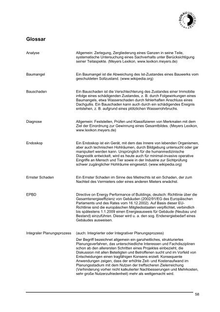 Strukturierte Bauwerkdiagnose - NÖ Wohnbauforschung