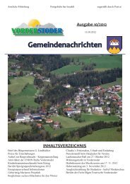 Gemeindenachrichten - Vorderstoder