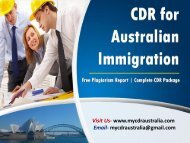 My CDR Australia  CDR for Australian Immigration  Migration Consultant