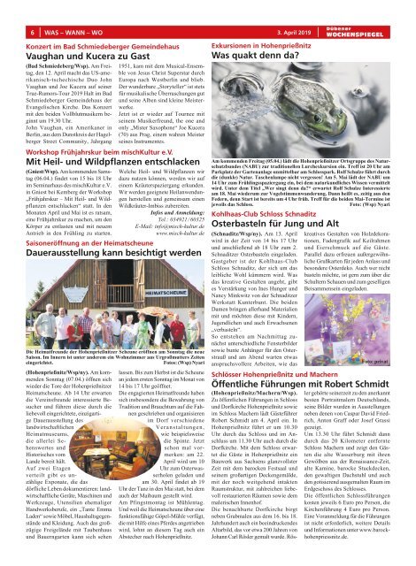 Dübener Wochenspiegel - Ausgabe 06 - Jahrgang 2019
