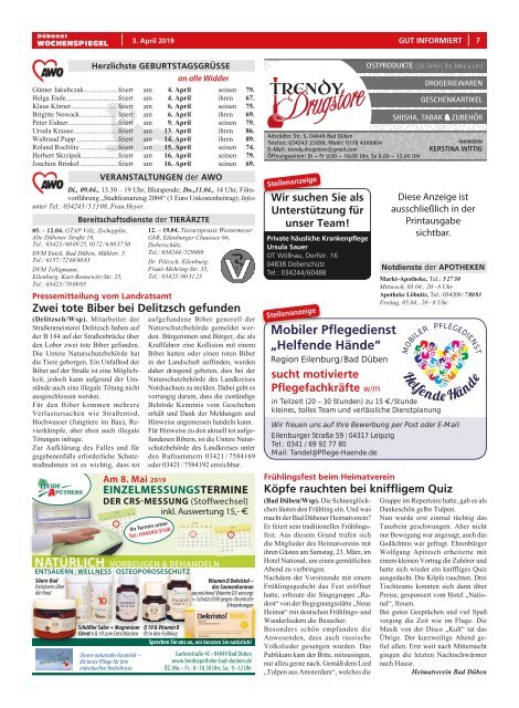 Dübener Wochenspiegel - Ausgabe 06 - Jahrgang 2019