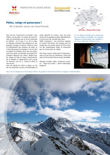 Proposition de la sortie 03.2019 - Ski d’altitude autour du Grand Paradis