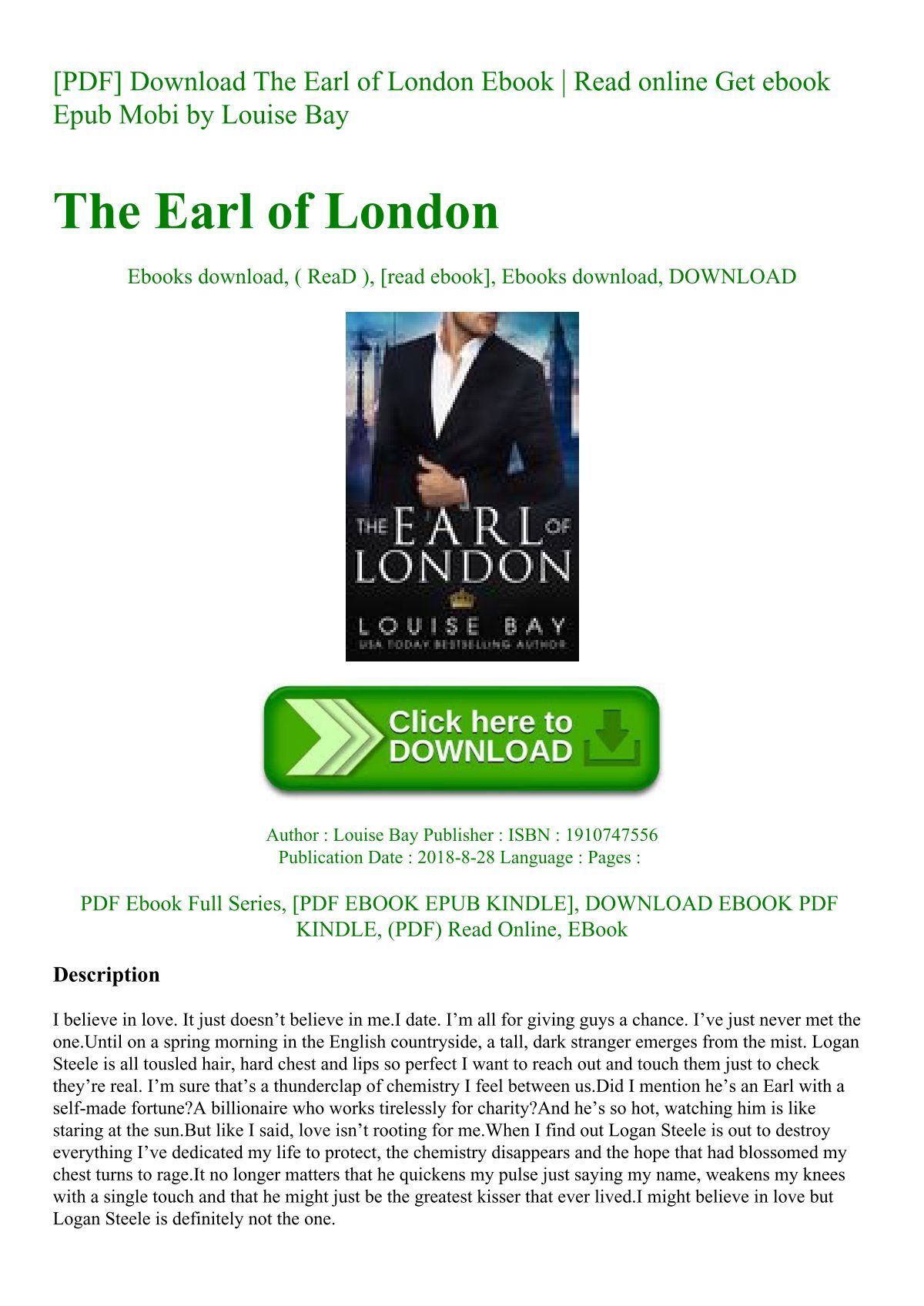 PDF] Download The Earl of London Ebook Read online Get ebook Epub