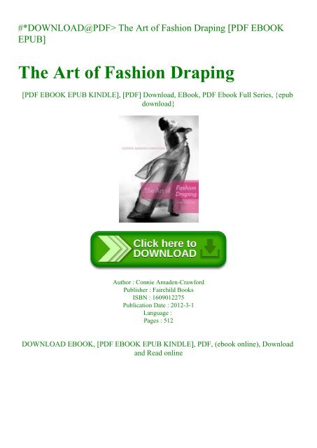Download Pdf The Art Of Fashion Draping Pdf Ebook Epub