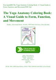 Download Download Pdf The Yoga Anatomy Coloring Book A Visual Guide To Form Function And Movement By Kelly Solloway Pdf Books