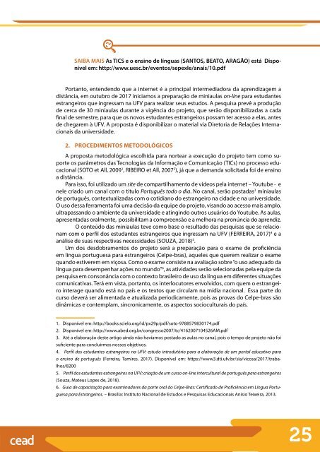 Tecnologias aplicadas aos processos de ensino e aprendizagem