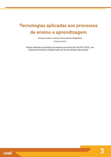 Tecnologias aplicadas aos processos de ensino e aprendizagem