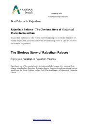 Rajasthan Palaces - The Glorious Story of Historical Places In Rajasthan