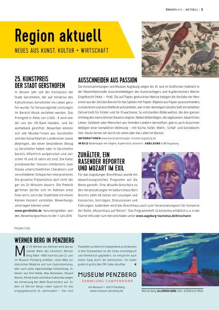 SchlossMagazin April 2019 Bayerisch-Schwaben und Fünfseenland