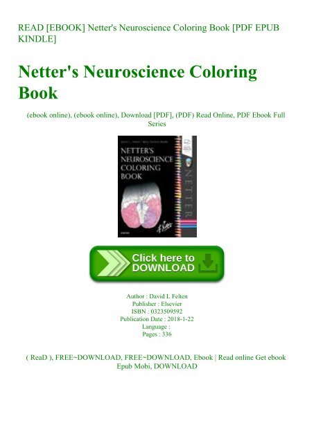 Download Read Ebook Netter 039 S Neuroscience Coloring Book Pdf Epub Kindle