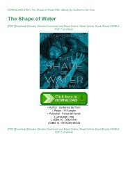 DOWNLOAD (PDF) The Shape of Water PDF eBook| By Guillermo del Toro