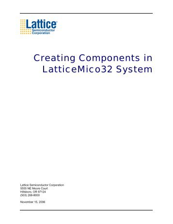 Creating Components in LatticeMico32 System (v6.1SP1)
