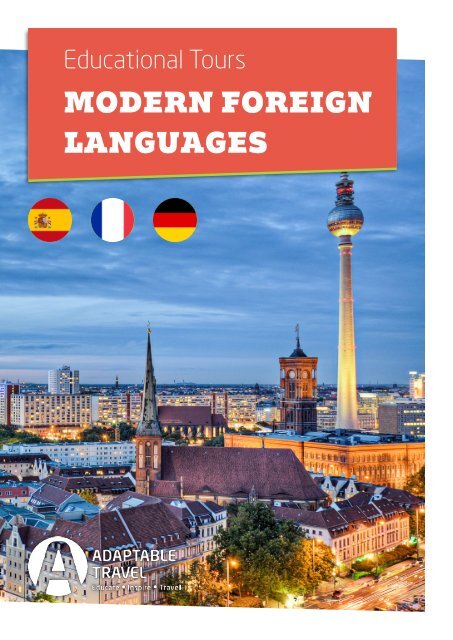 Adaptable Travel's Modern Foreign Language tours brochure
