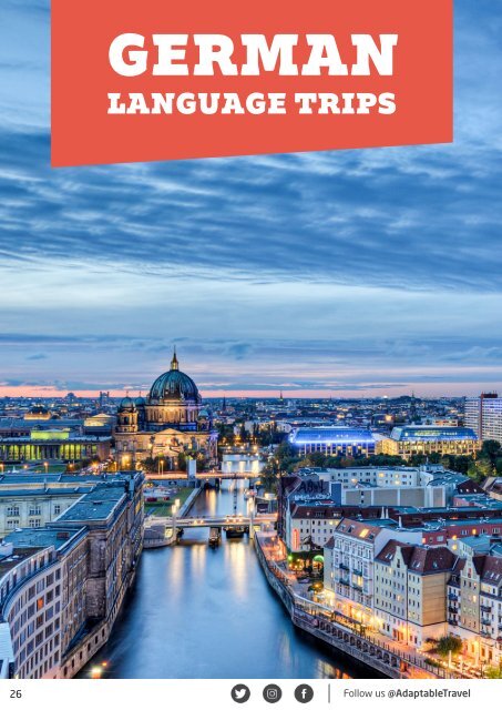 Adaptable Travel's Modern Foreign Language tours brochure