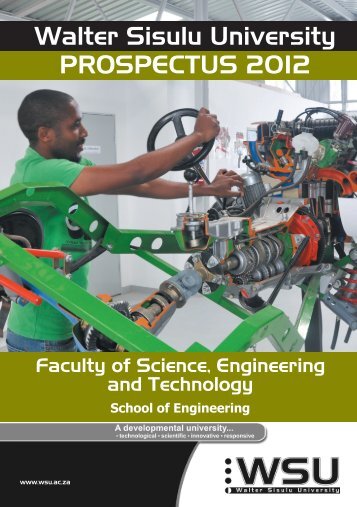 School of Engineering prospectus 2012 - Walter Sisulu University