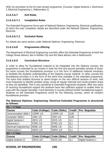 School of Engineering prospectus 2012 - Walter Sisulu University