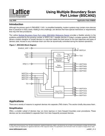BSCAN2 - Lattice Semiconductor Corporation