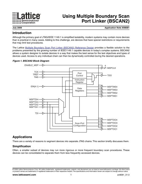 BSCAN2 - Lattice Semiconductor Corporation