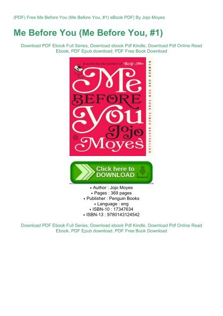 Pdf Free Me Before You Me Before You 1 Ebook Pdf By Jojo Moyes