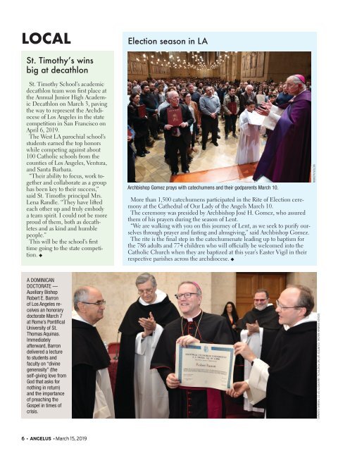 Angelus News | March 15, 2019 | Vol. 4 No. 10