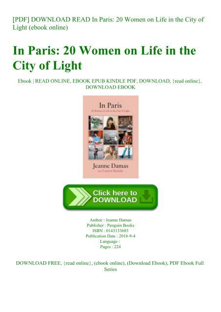 Pdf Download Read In Paris 20 Women On Life In The City Of Light Ebook Online