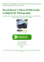 David Busch's Nikon D7500 Guide to Digital SLR Photography - RockyNook
