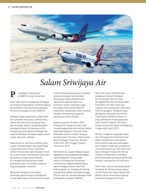 SRIWIJAYA MAGZ APRIL 2019